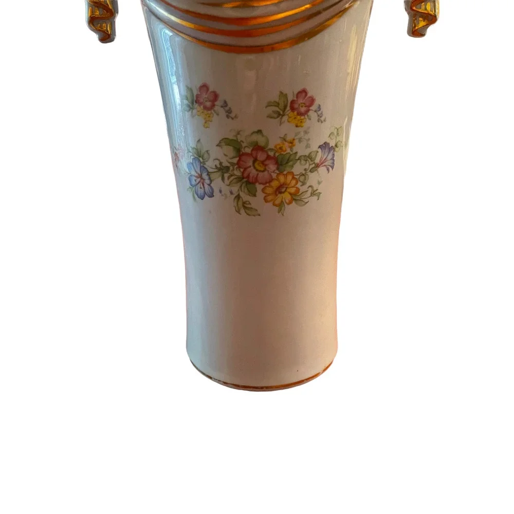 Vintage C D Peacock Anniversary Vase‎ P133 Blue Floral 10